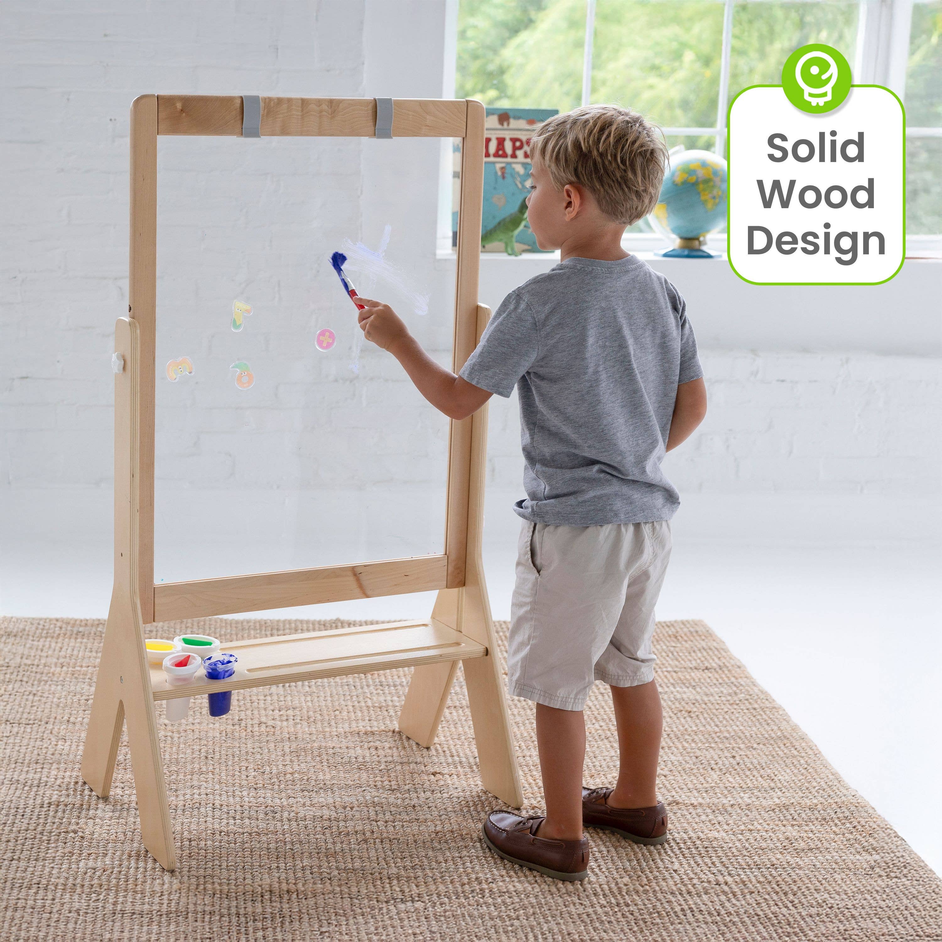 Image of Little Partners - Peek-A-Boo Art Easel - Transparent Art Easel